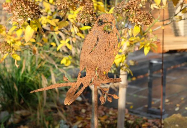 Gartenstecker Glücksvogel Habicht
