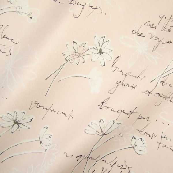 Blumenpapier Swinging Flowers rose-schwarz 75cm