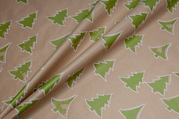 Blumenseidenpapier Tannenwald 75cm grün-weiß