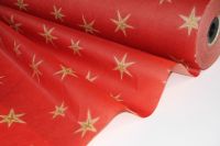 Seidenpapier Stars rot-gold 50cm Seidenpapier Stars rot-gold 50cm