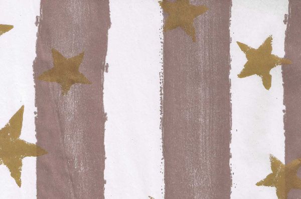 Blumenpapier Toskana Stars taupe-gold 50cm